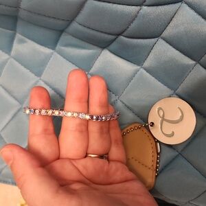 Touchstone Crystal aurore boreale stretch bracelet